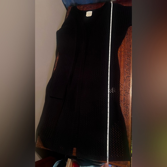 ⭐️Harper Heritage ⭐️ from Francesca’s⭐️ Black long sleeve sweater Duster ⭐️ - Picture 15 of 15